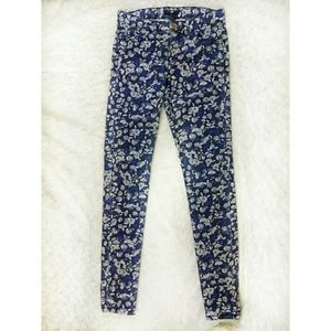 H&M Floral Skinny Jeans size 6